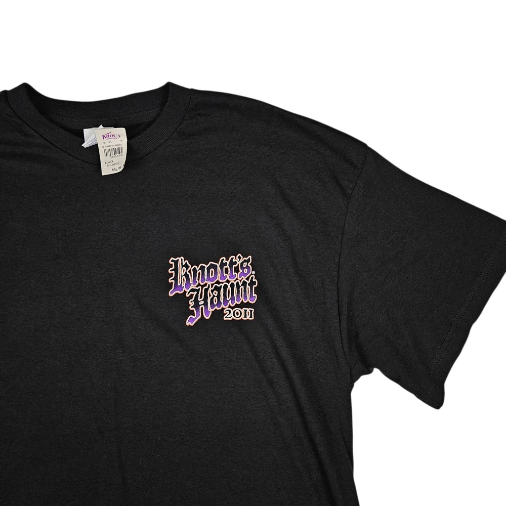 Knott's Berry Farm (Size XL) Halloween Haunt 2011 Tee Black Graphic‎ T-Shirt NEW - Picture 3 of 7